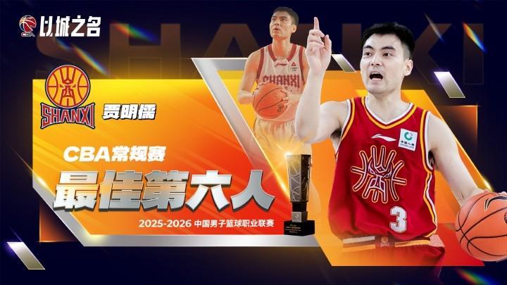 乐虎体育app下载-官方：贾明儒当选本赛季CBA常规赛最佳第六人